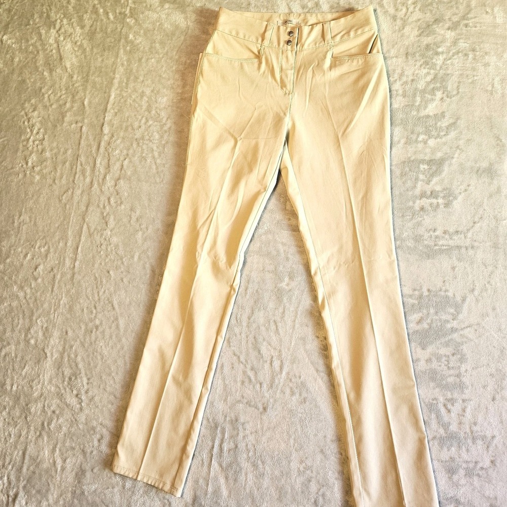 Adidas women's Lightweight Twill Flat Front golf pants khaki‎ size 0